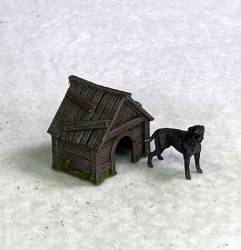 dog and Dog House Painted